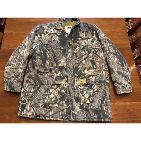Xl Duxbak Camp Hunting Jacket Camouflage Tree Green Made In USA - Picture 1 of 16